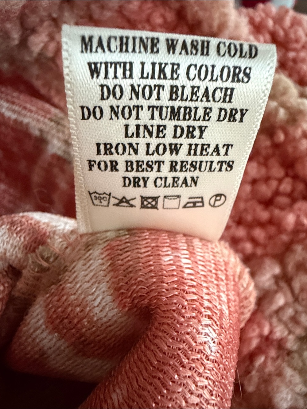 Coral & Cream Sherpa Button-Up Jacket - Picture 10 of 10